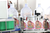 Automatic sticker adhseive water oil 5L plastic round bottle labeling machine price