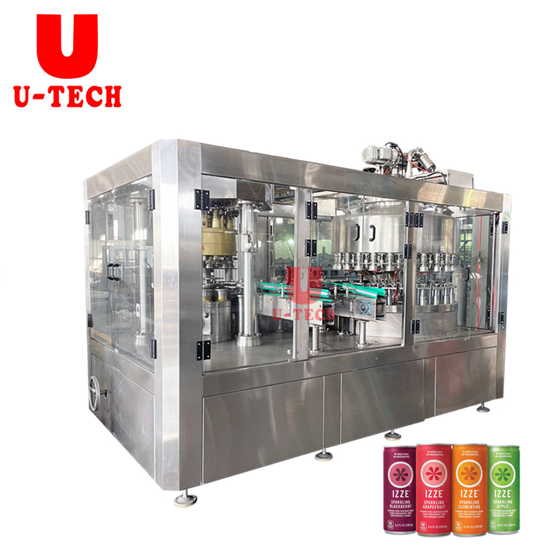 Automatic Orange Apple Mango Juice Can Filling Selaing Machine Line
