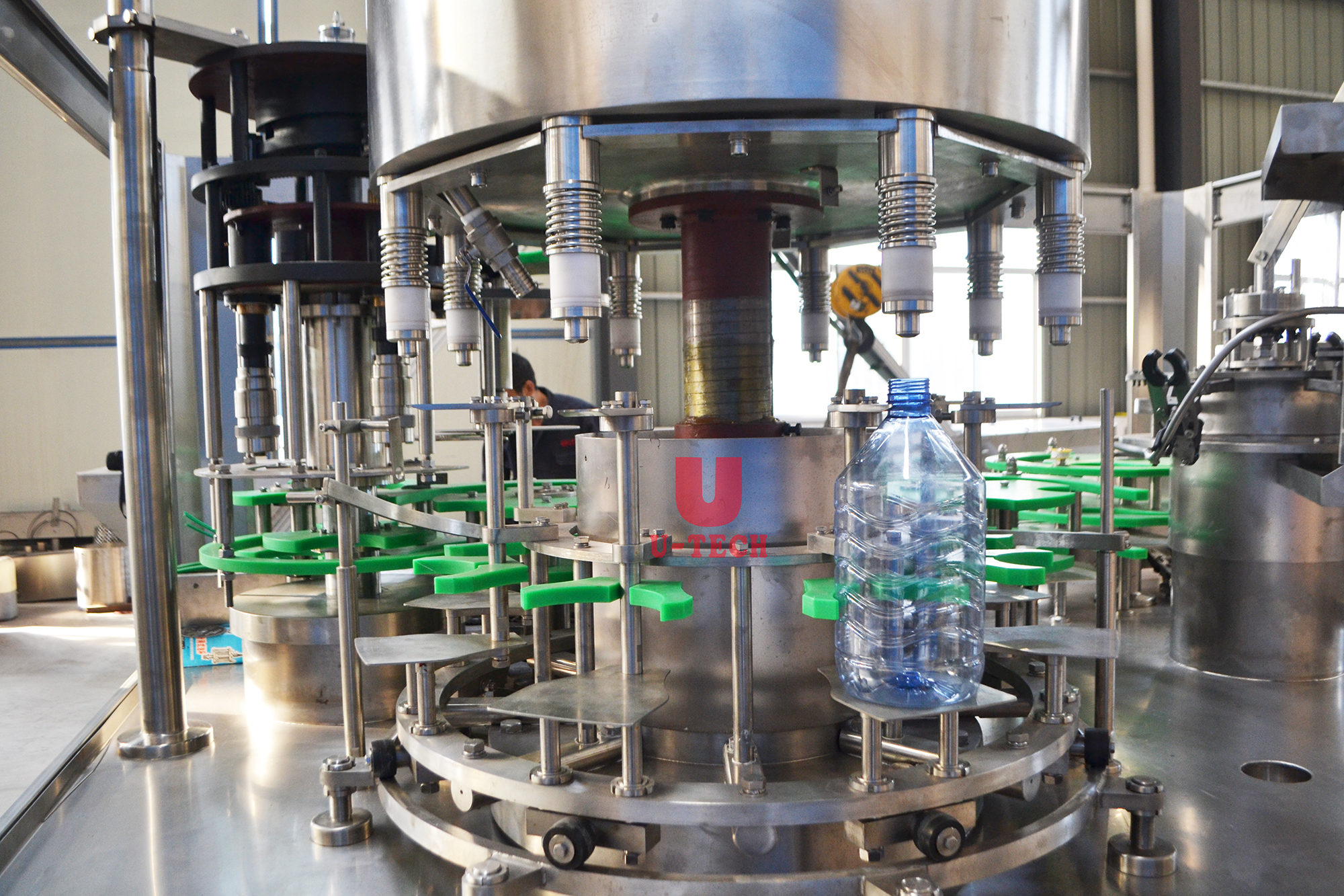 Automatic rotary 7L 10L big 5L bottle water bottling machine plant