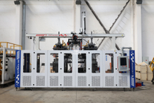 2 Cavities 3L 5L Jerrycan Liquid Laundry Detergent Chemical Bottle Double Station Extrusion Blow Moulding Machine