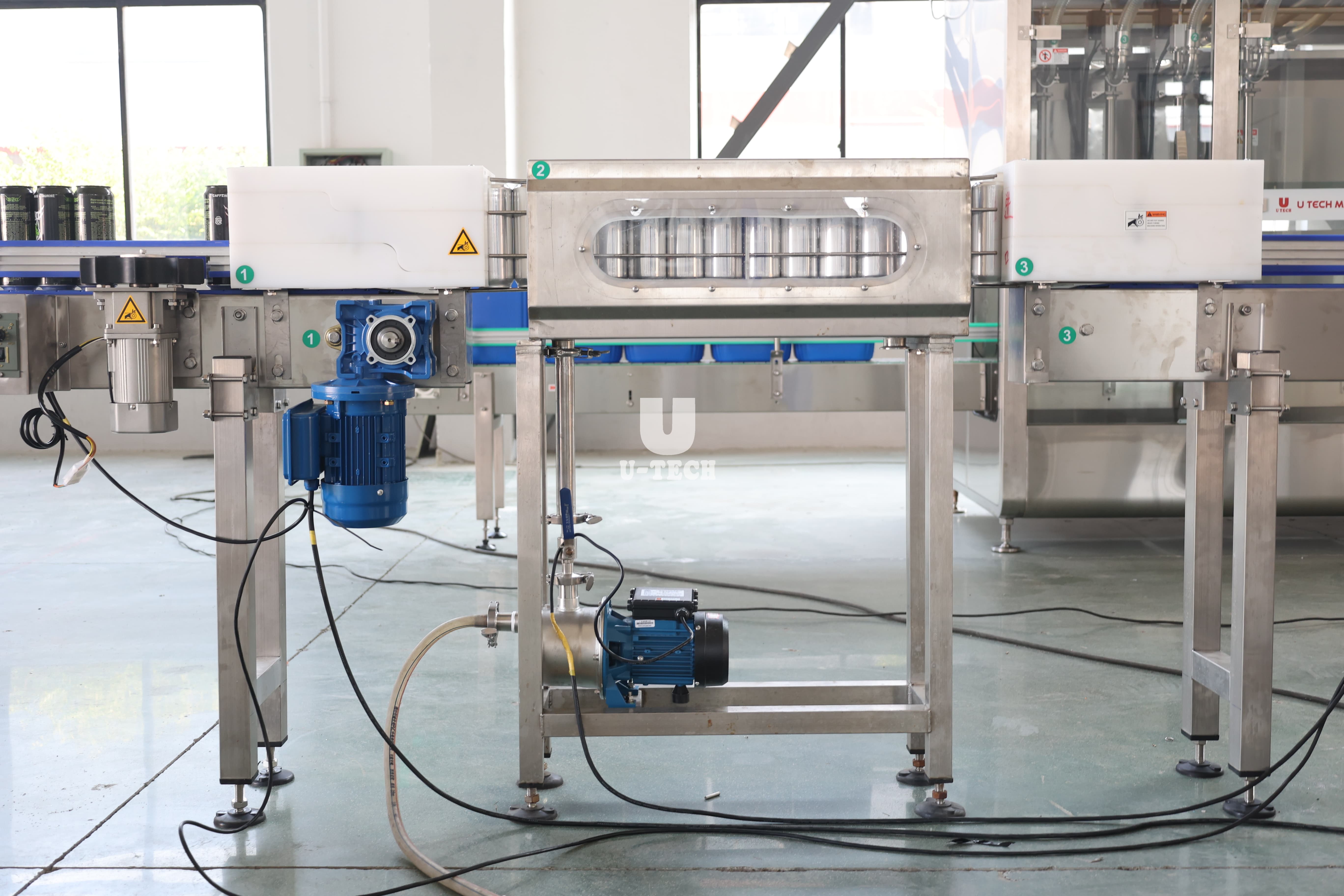 High Speed Carbonated Drink Canning Aluminum Can Beer Soda Filling And Seaming Line with CO2 Beverage Mixer