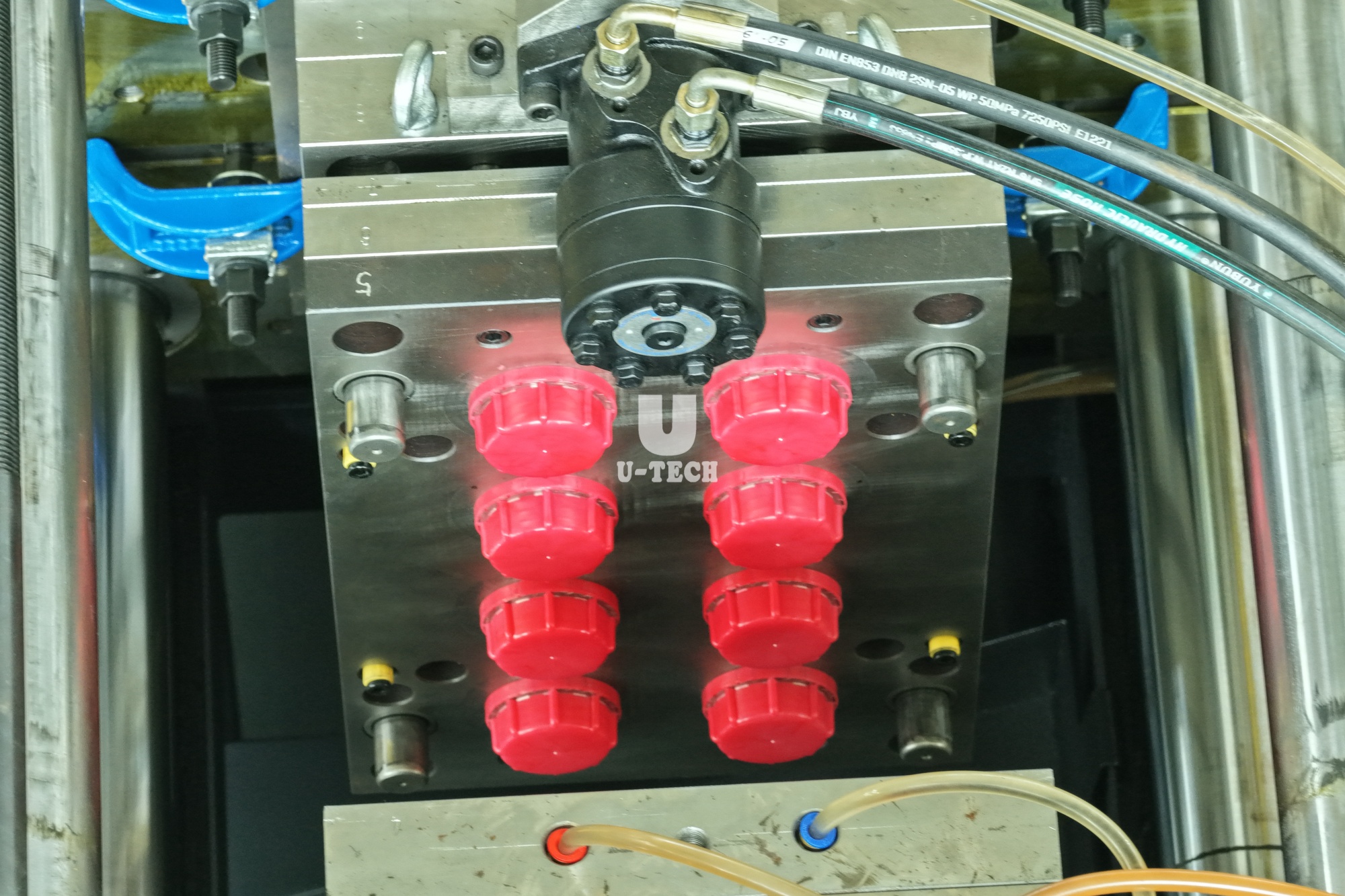 8 Cavity 20L Engine Oil Drum Cap Injection Moulding Machine